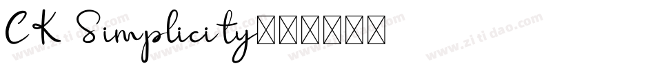 CK Simplicity字体转换